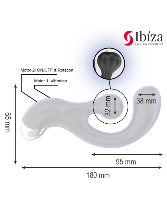 IBIZA ESTIMULADOR VIBRADOR Y ROTATORIO