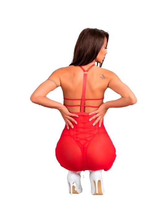 LIVCO CORSETTI FASHION SANTAS CANDY LC 90722 CAMISA TANGA NAVIDENO S M