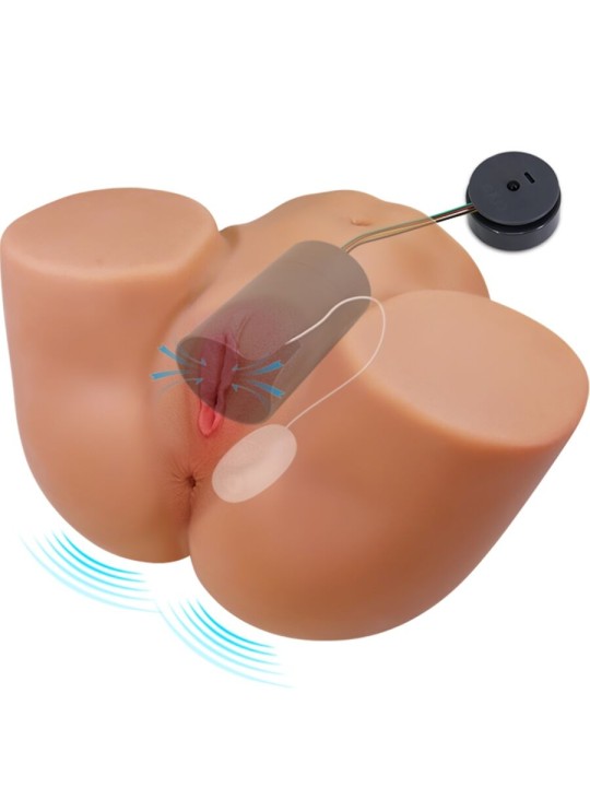 CRAZY BULL ILANA TRASERO FEMENINO REALISTA VIBRADOR SUCCIONADOR CON SONIDO 68 KG