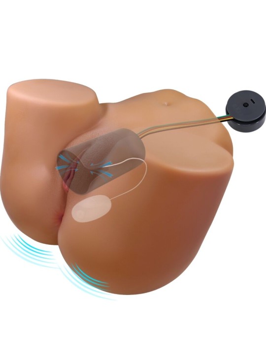 CRAZY BULL WENDY TRASERO FEMENINO REALISTA VIBRADOR SUCCIONADOR CON SONIDO 11 KG