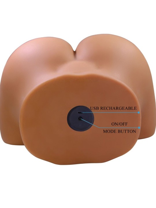 CRAZY BULL WENDY TRASERO FEMENINO REALISTA VIBRADOR SUCCIONADOR CON SONIDO 11 KG