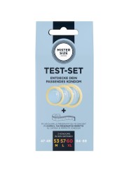 MISTER SIZE TEST SET 3 PRESERVATIVOS DIFERENTES TALLAS CINTA METRICA