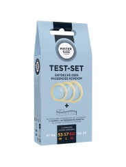 MISTER SIZE TEST SET 3 PRESERVATIVOS DIFERENTES TALLAS CINTA METRICA