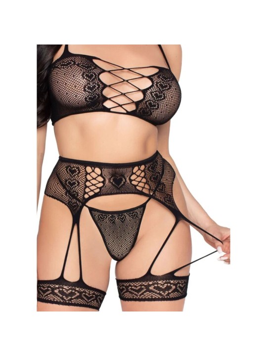 LEG AVENUE SET TOP TANGA LIGUERO