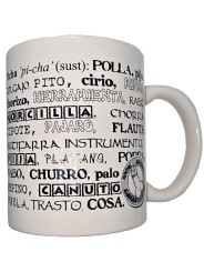 DIABLO PICANTE TAZA BLANCA DE SINONIMOS PENE 370 ML