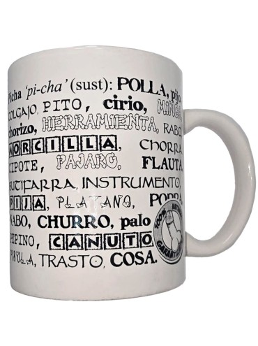 DIABLO PICANTE TAZA BLANCA DE SINONIMOS PENE 370 ML