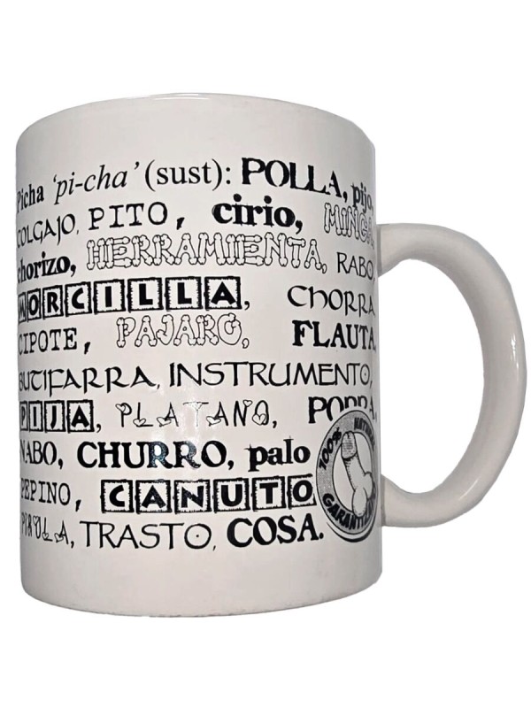 DIABLO PICANTE TAZA BLANCA DE SINONIMOS PENE 370 ML