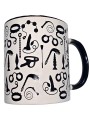 DIABLO PICANTE TAZA BLANCA BONDAGE ASA NEGRA 370 ML