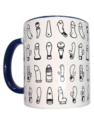 DIABLO PICANTE TAZA BLANCA VIBRADORES ASA AZUL 370 ML