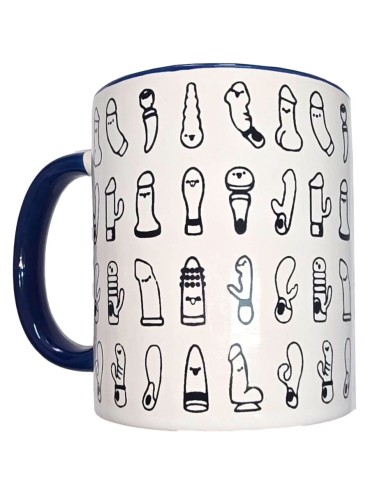 DIABLO PICANTE TAZA BLANCA VIBRADORES ASA AZUL 370 ML