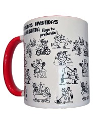 DIABLO PICANTE TAZA BLANCA POSTURAS KAMASUTRA ASA ROJA 370 ML