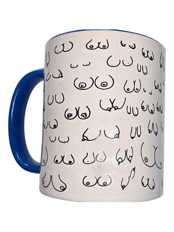 DIABLO PICANTE TAZA BLANCA TETAS ASA AZUL 370 ML