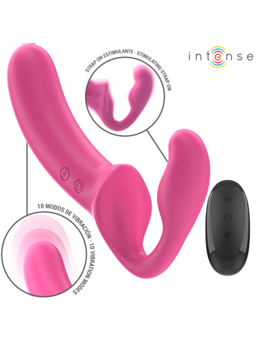 INTENSE AMY VIBRADOR DOBLE 20 CM ROSA CONTROL REMOTO