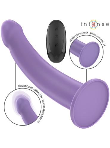 INTENSE EDDIE VIBRADOR 175 CM 10 VIBRACIONES MORADO CONTROL REMOTO