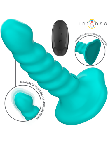 INTENSE BUFFY VIBRADOR TALLA S DISENO EN ESPIRAL 10 VIBRACIONES AZUL CONTROL REMOTO