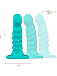INTENSE BUFFY VIBRADOR TALLA S DISENO EN ESPIRAL 10 VIBRACIONES AZUL CONTROL REMOTO
