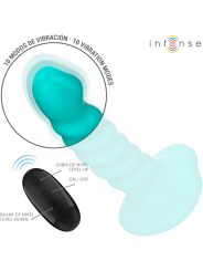 INTENSE BUFFY VIBRADOR TALLA S DISENO EN ESPIRAL 10 VIBRACIONES AZUL CONTROL REMOTO
