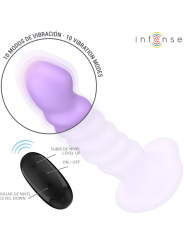 INTENSE BRENDA VIBRADOR TALLA M DISENO EN ESPIRAL 10 VIBRACIONES MORADO CONTROL REMOTO