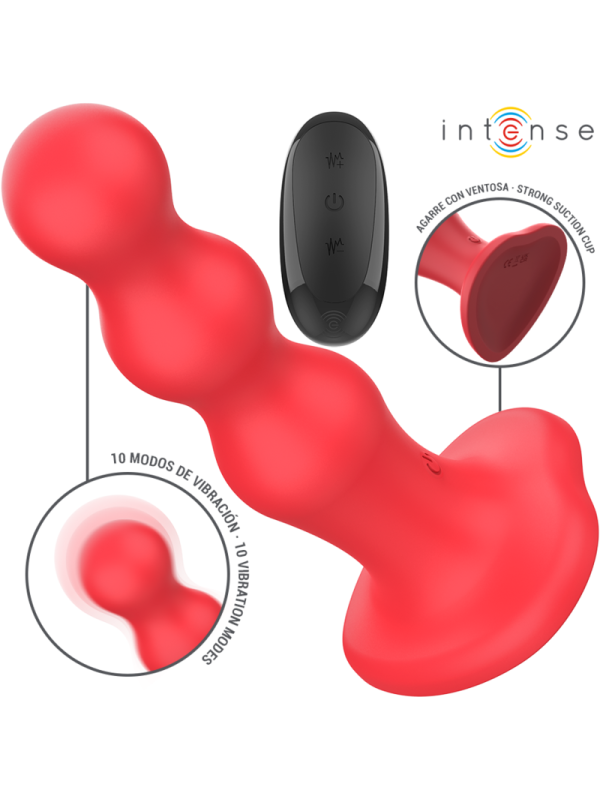 INTENSE CODY VIBRADOR CON VENTOSA ROJO CONTROL REMOTO