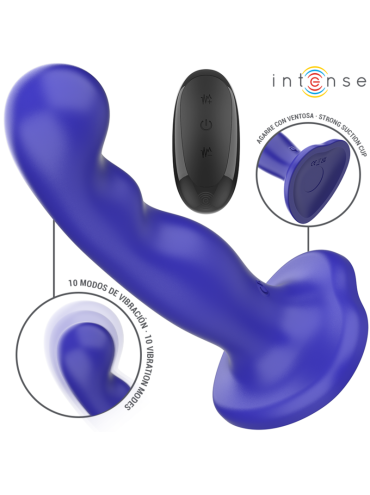 INTENSE SHORTY VIBRADOR CON VENTOSA AZUL CONTROL REMOTO