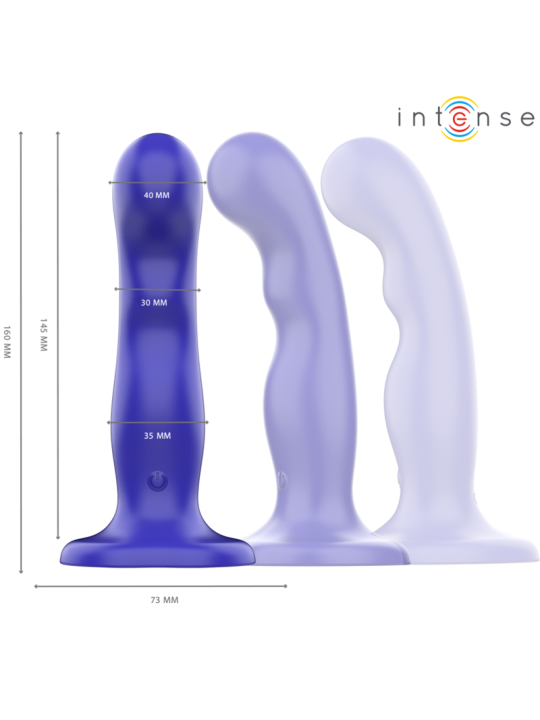 INTENSE SHORTY VIBRADOR CON VENTOSA AZUL CONTROL REMOTO