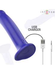 INTENSE VICTORIA VIBRADOR CON VENTOSA 10 VIBRACIONES AZUL OSCURO CONTROL REMOTO