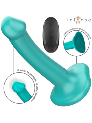 INTENSE KATIE VIBRADOR CON VENTOSA 10 VIBRACIONES AZUL OSCURO CONTROL REMOTO