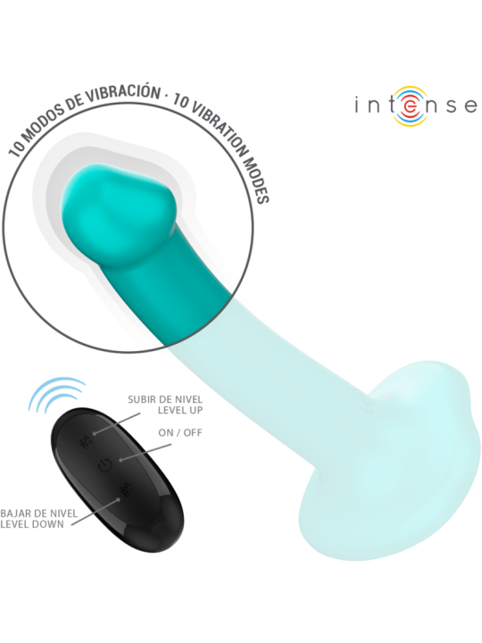 INTENSE KATIE VIBRADOR CON VENTOSA 10 VIBRACIONES AZUL OSCURO CONTROL REMOTO