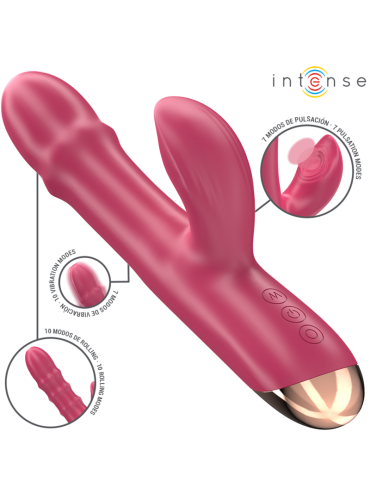 INTENSE CHLOE VIBRADOR MULTIFUNCION 3 EN 1 ROJO