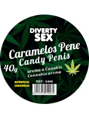 DIABLO GOLOSO 20 CARAMELOS PENE AROMA CANNABIS