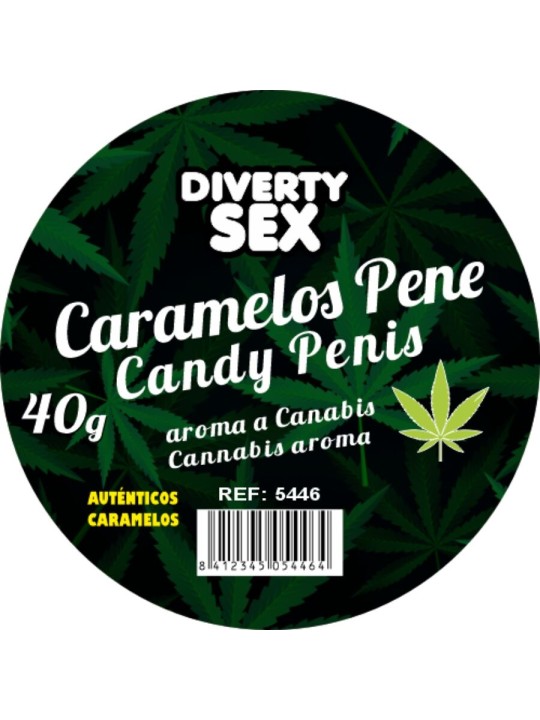 DIABLO GOLOSO 20 CARAMELOS PENE AROMA CANNABIS