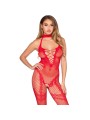 LEG AVENUE 89336 BODYSTOCKING SIN ENTREPIERNA ROJO TALLA UNICA