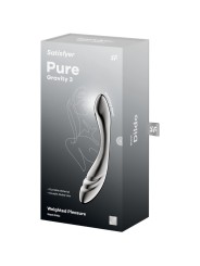 SATISFYER PURE GRAVITY 3 DILDO ACERO INOXIDABLE DOBLE USO