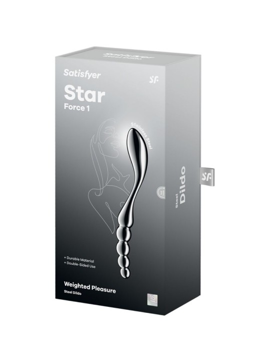 SATISFYER STAR FORCE 1 DILDO ACERO INOXIDABLE DOBLE USO
