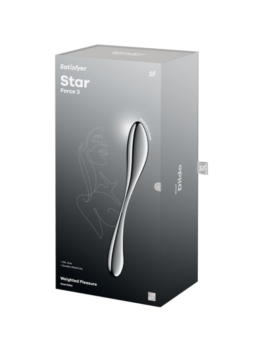 SATISFYER STAR FORCE 3 DILDO ACERO INOXIDABLE DOBLE USO