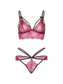 LEG AVENUE SET SUJETADOR TANGA BURDEOS