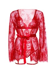 LEG AVENUE SET BODY BATA DE LIGUERO ROJO