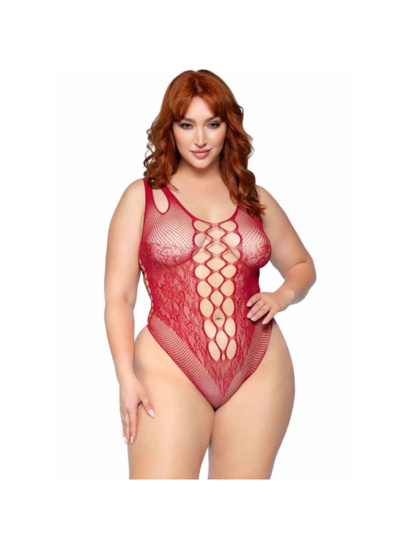 LEG AVENUE 81641X BODY TIRANTES SIN COSTURAS BURDEOS TALLA 1X 2X