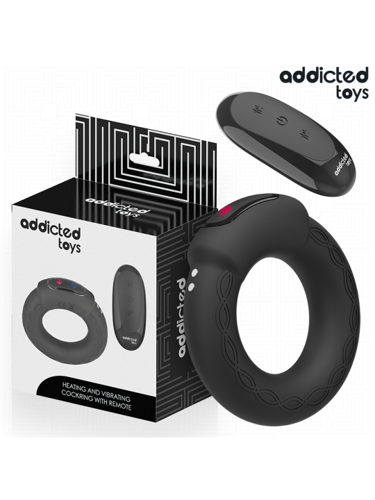 ADDICTED TOYS ANILLO PENE VIBRADOR EFECTO CALOR CONTROL REMOTO