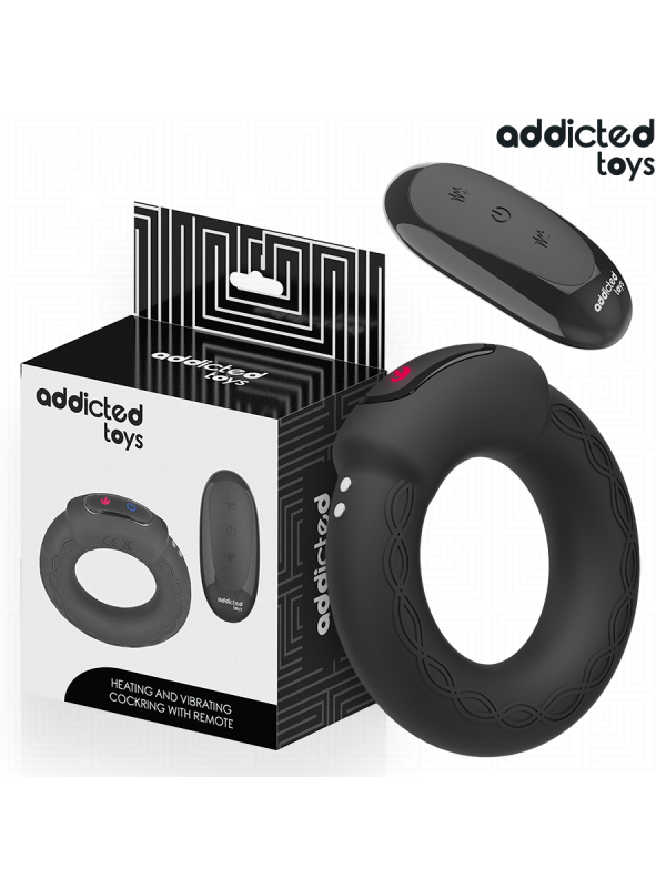 ADDICTED TOYS ANILLO PENE VIBRADOR EFECTO CALOR CONTROL REMOTO