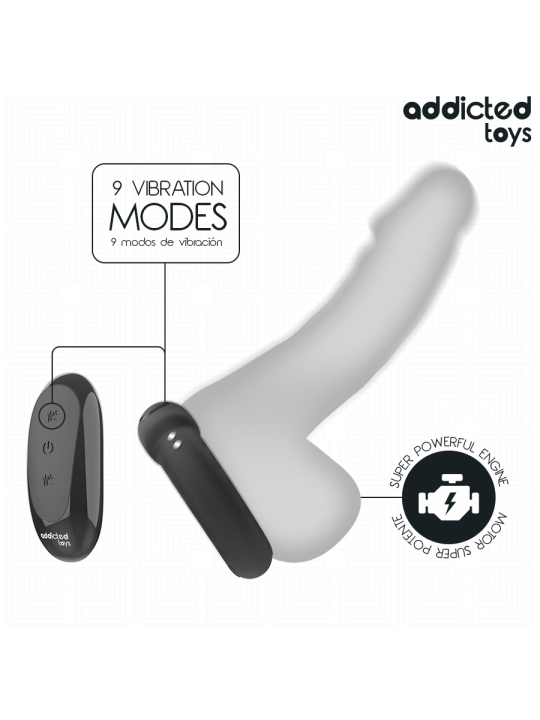ADDICTED TOYS ANILLO PENE VIBRADOR EFECTO CALOR CONTROL REMOTO
