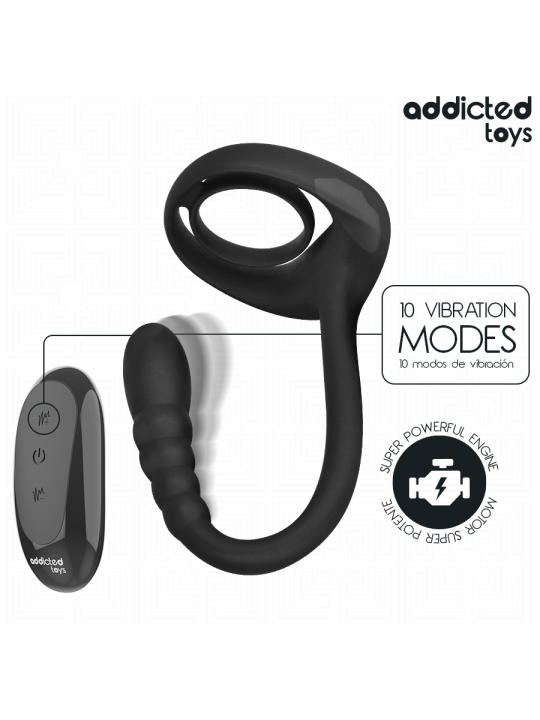 ADDICTED TOYS ANILLO PENE VIBRADOR PUNTOP CONTROL REMOTO