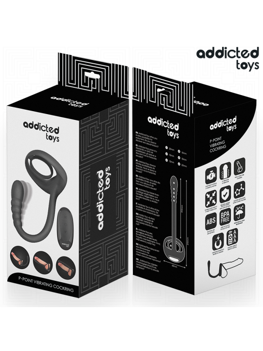 ADDICTED TOYS ANILLO PENE VIBRADOR PUNTOP CONTROL REMOTO