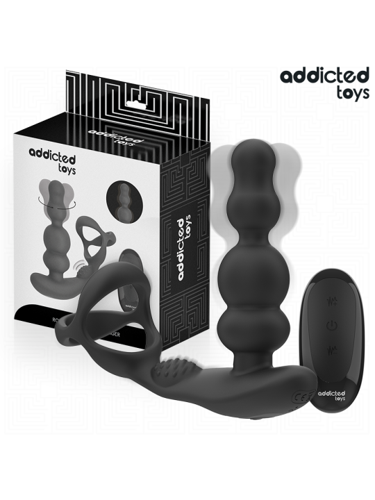 ADDICTED TOYS MASAJEADOR PROSTATICO ROTATORIO CONTROL REMOTO