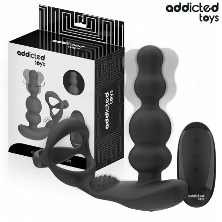 ADDICTED TOYS MASAJEADOR PROSTATICO ROTATORIO CONTROL REMOTO