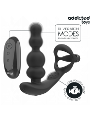 ADDICTED TOYS MASAJEADOR PROSTATICO ROTATORIO CONTROL REMOTO