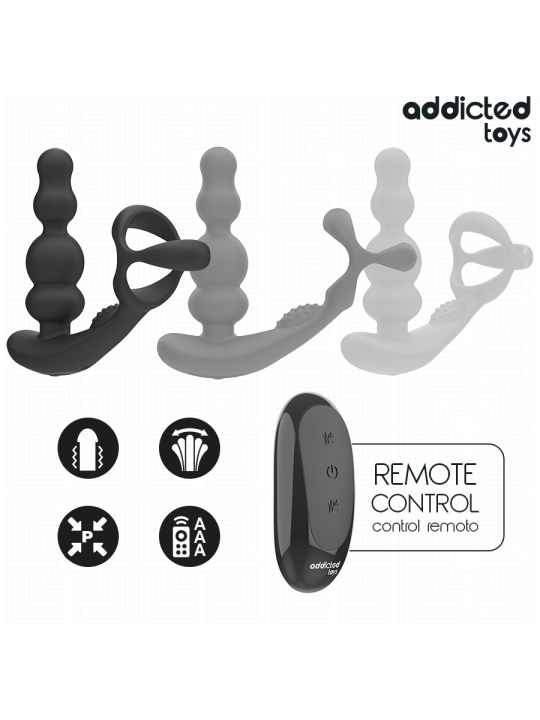 ADDICTED TOYS MASAJEADOR PROSTATICO ROTATORIO CONTROL REMOTO