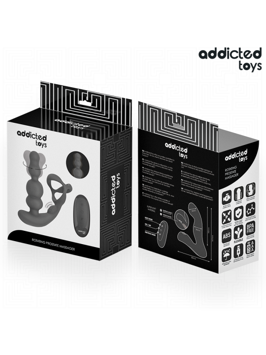ADDICTED TOYS MASAJEADOR PROSTATICO ROTATORIO CONTROL REMOTO