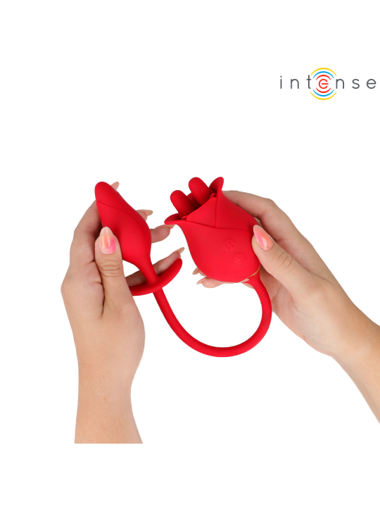 INTENSE MELANIE DOBLE ESTIMULADOR CLITORIS CON LENGUA ZIGZAG