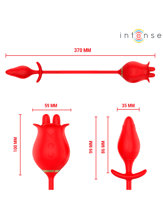 INTENSE MELANIE DOBLE ESTIMULADOR CLITORIS CON LENGUA ZIGZAG